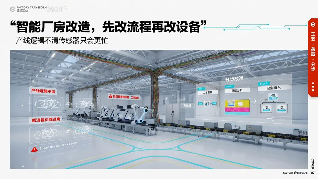 杂志封面风格智能厂房效果图