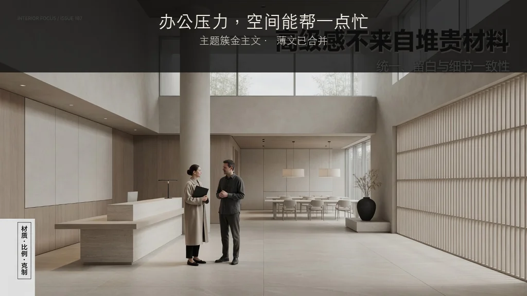 杂志封面：办公压力，空间能帮一点忙