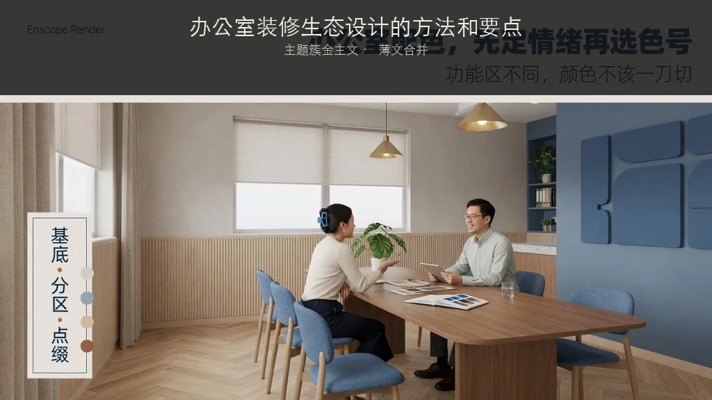 杂志封面：办公室装修生态设计的方法和要点
