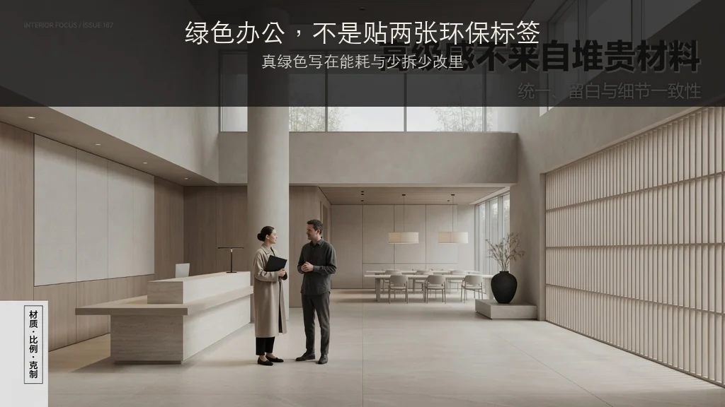 杂志封面：绿色办公，不是贴两张环保标签