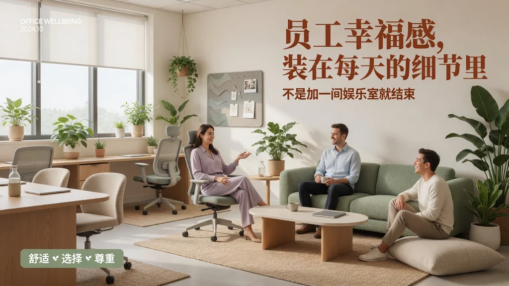 杂志封面风格舒适办公与同事交流效果图