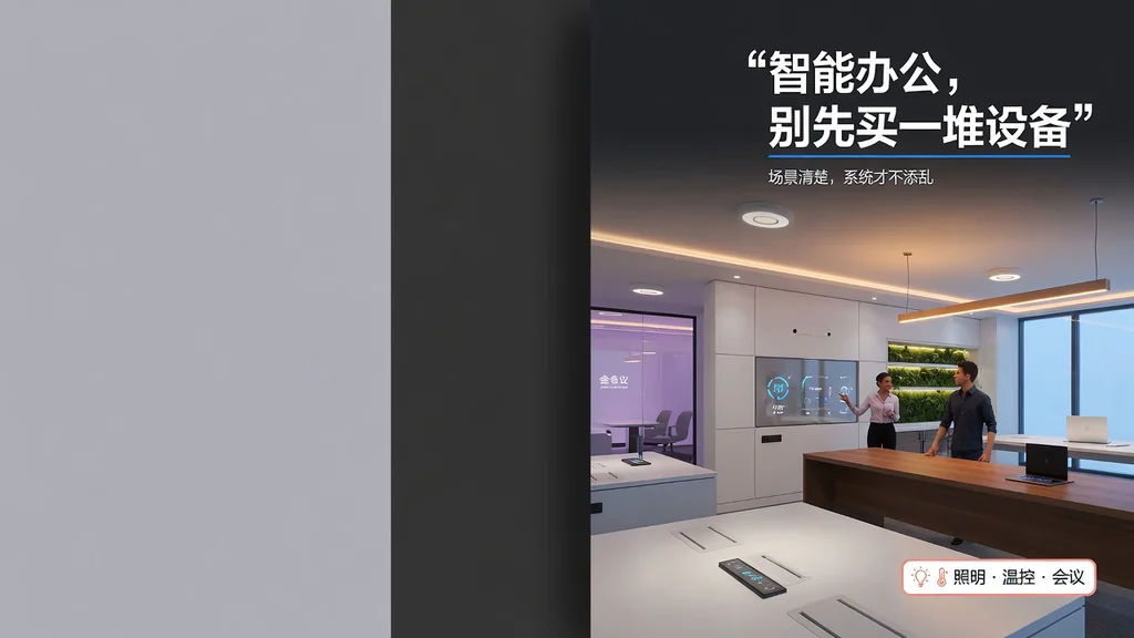 杂志封面风格智能办公效果图