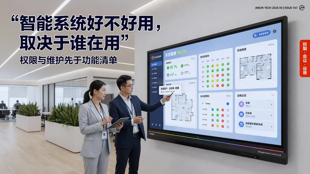 杂志封面风格智能办公系统效果图