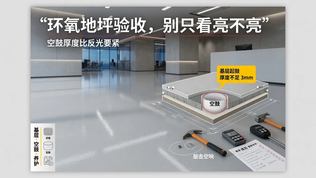 杂志封面风格环氧地坪办公效果图