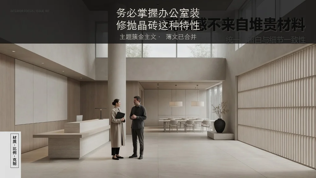 杂志封面：务必掌握办公室装修抛晶砖这种特性