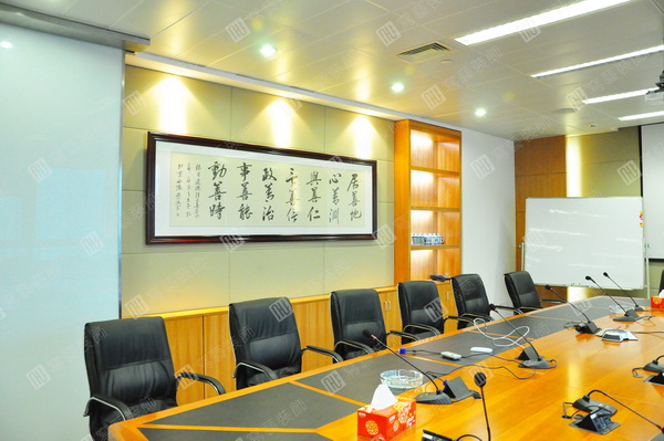 奔腾电工_上海写艺办公室装修案例 书法彰显气质
