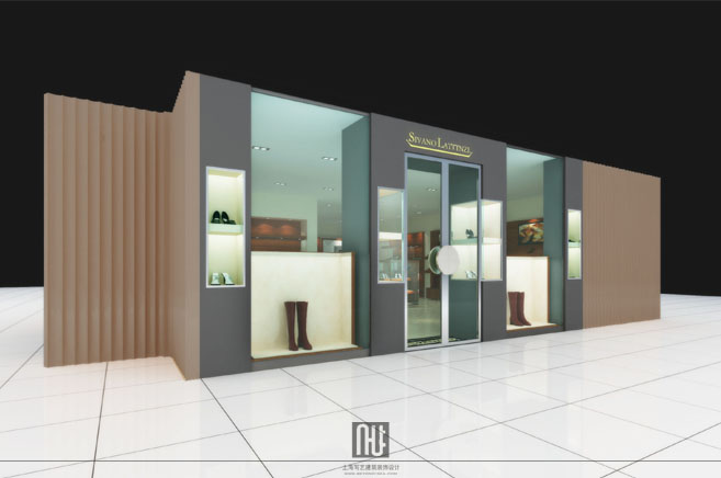 SL鞋店专卖店设计 -展墙效果图