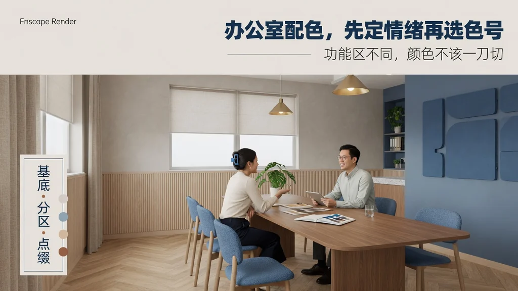 杂志封面风格办公配色效果图